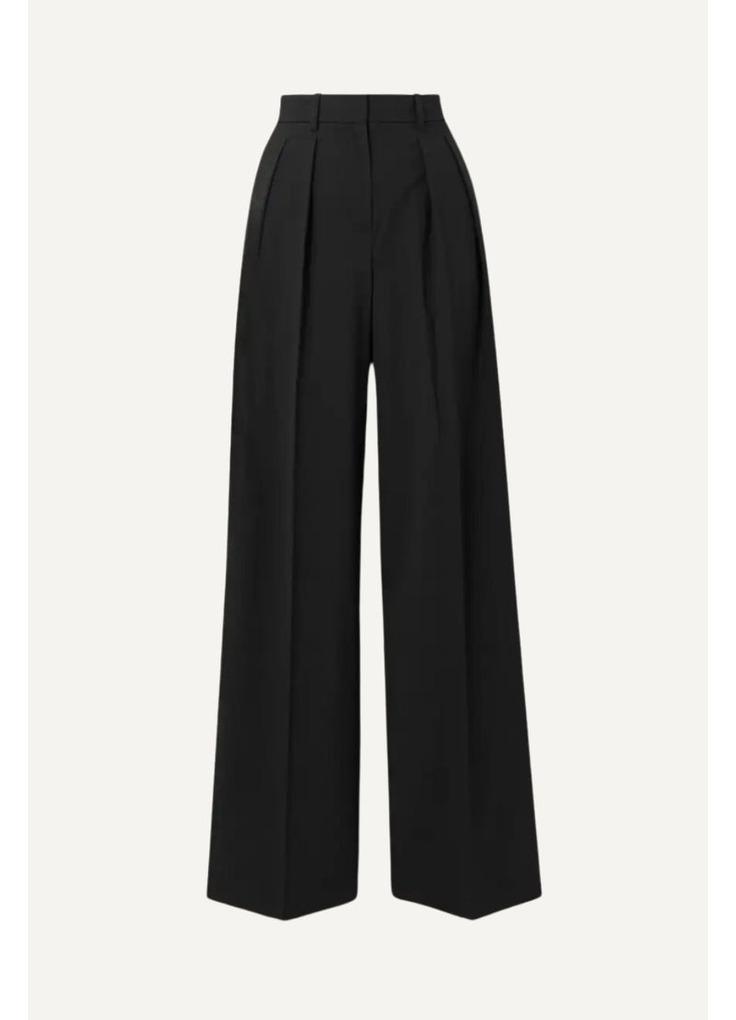 Black High-Waist Wide-Leg Formal Pant