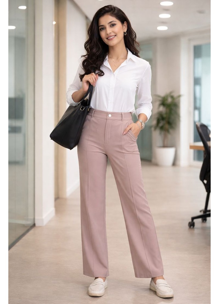 Blush Straight-Cut Formal Pant
